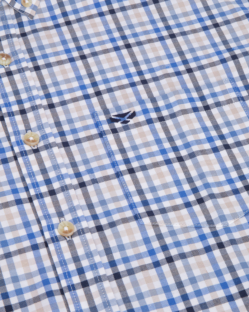Hoggs of Fife Garvock Cotton Twill Herringbone Check Shirt