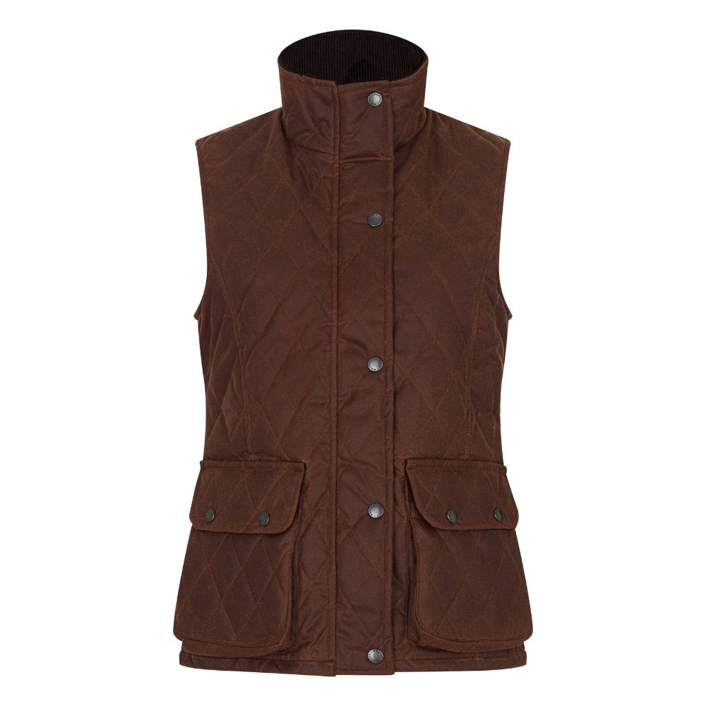 Walker & Hawkes Ladies Wax Diamond Quilted Haxby Gilet
