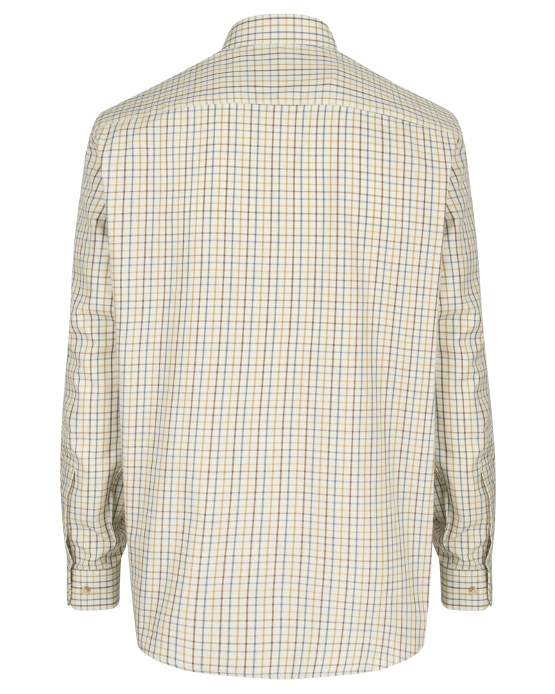 Hoggs of Fife Inverness Cotton Tattersall Shirt (Brown/Gold/Navy)